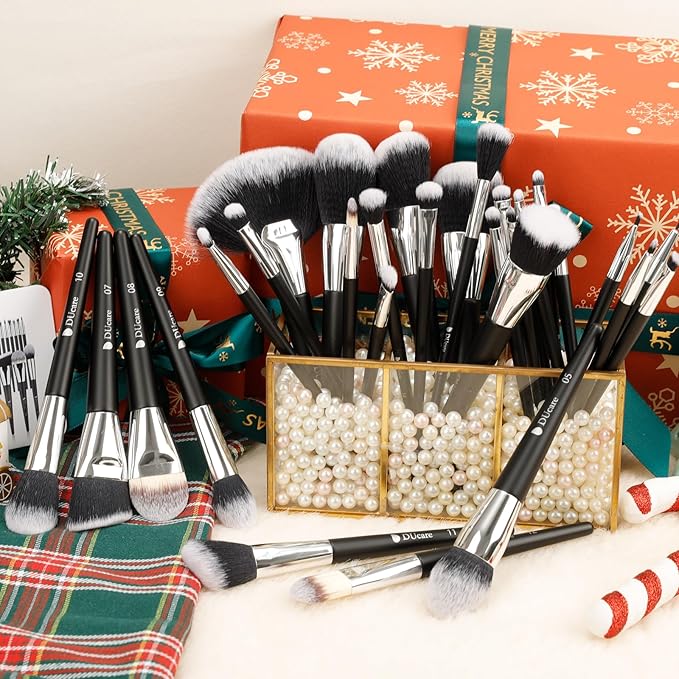 DUcare Makeup Brushes Set Professional 32Pcs Make up Brushes Premium Synthetic Kabuki Foundation Blending Face Powder Blush Concealers Eye Shadows-VivaGrace Women