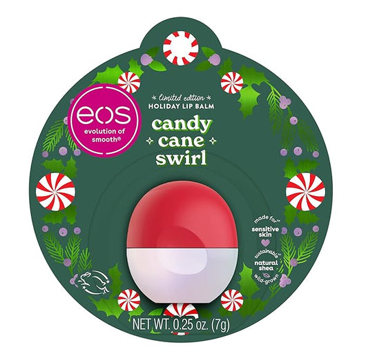 Eos Limited Edition Holiday Lip Balm, Candy Cane Swirl, Christmas Gifts & Stocking Stuffers, Lip Care Products, 0.25 oz-VivaGrace Women