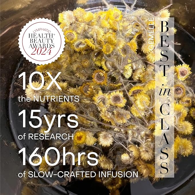 GEMELLE Lymphatic Anti-Aging Face Oil | 10x Award winner | Vitamin C,E & A | Moisturize, Repair & Protect | Bakuchiol, Sea Buckthorn & More! | Organic, Natural, Clean Beauty | Starter, Travel 15ml-VivaGrace Women