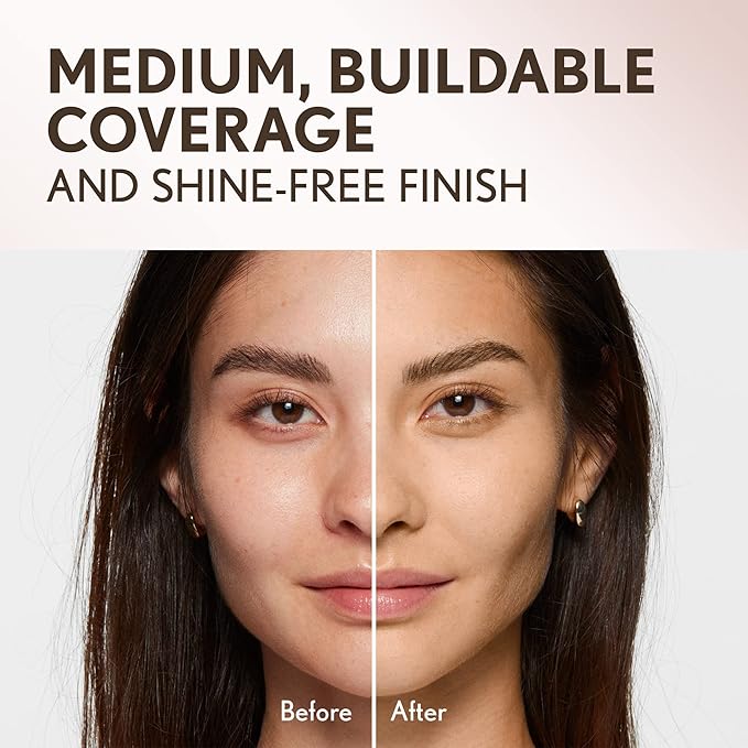 Covergirl Clean Invisible Pressed Powder, Lightweight, Breathable, Vegan Formula, Buff Beige 125, 0.38oz-VivaGrace Women