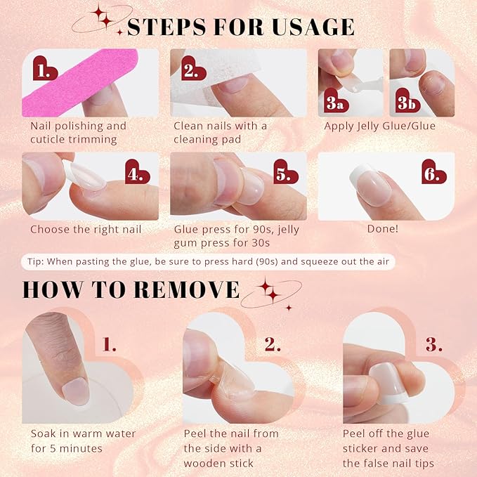 Red Press on Nails Almond, Jofay Fashion Soft Gel Fake Nails, Press on Nails, Reusable & Natural Acrylic False Nails, Stick on Nails for Women Girls Gift, Glue on Nails Kit 32 Pcs