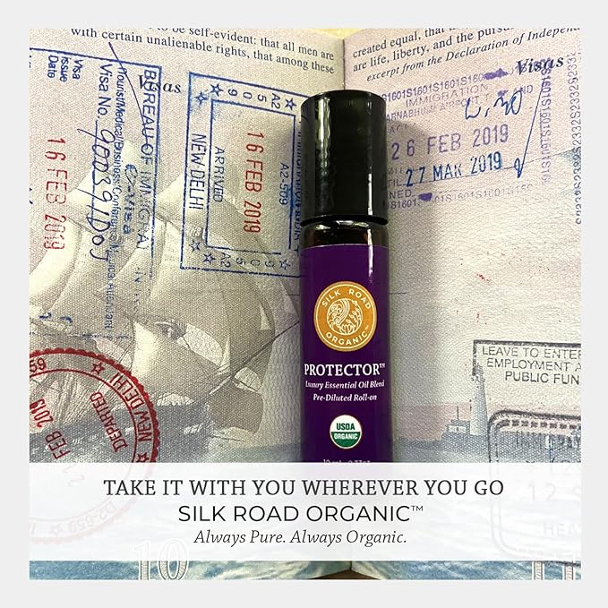 Silk Road Organic Protector Essential Oil Immunity Blend Roll On, Based on Thieves Oil Legend, 100% Pure USDA Certified Health Shield Aromatherapy - 10 ml Roller-VivaGrace Women
