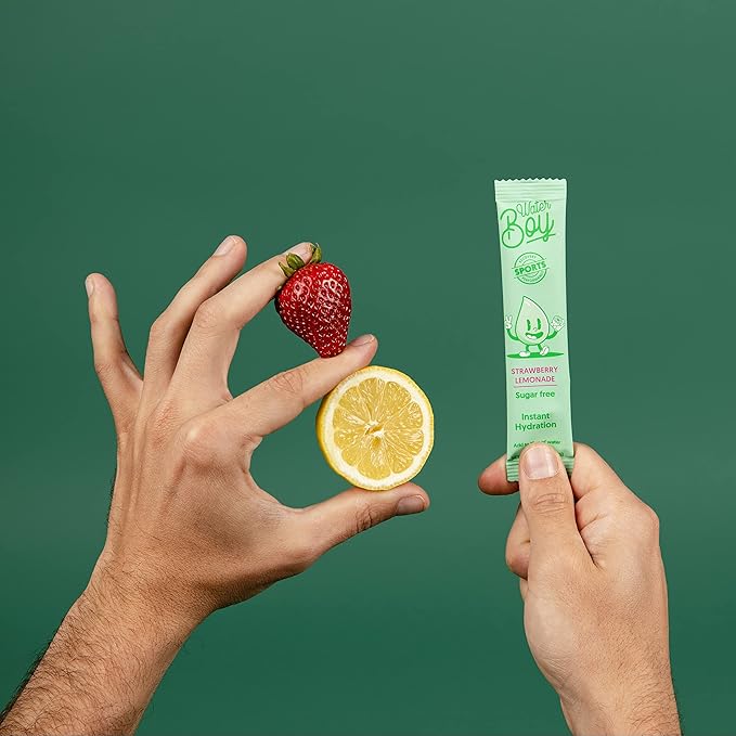 Waterboy Workout Hydration | 2,960mg Sugar Free Electrolyte Powder Packets | L-Glutamine + Vitamins | No Sugar, All Natural, Gluten Free | 15 Drink Stick Mixes (Strawberry Lemonade)-VivaGrace Women