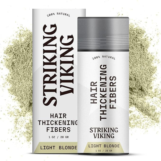 Striking Viking Hair Fibers for Thinning Hair - Building Fibers (Light Blonde) 28g - Naturally Derived Formula - Long Lasting Powder for Undetectable, Thicker Looking Results for Men & Women-VivaGrace Women