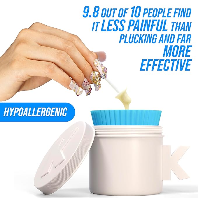 Kenashii Super Nose Waxing Kit | 100g Wax, 24 Applicators | No Microwave Required | Ear Hair Removal | For Men and Women | 12 Balm Wipes, Mustache Guards, Storage Bag-VivaGrace Women