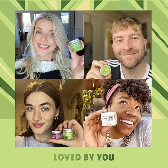 Handmade Heroes Matcha Latte Lip Scrub 1oz | 100% Natural Vegan Skin Care | Deep Conditioning Lip Scrub for Dry Lips with Jojoba Oil Avocado Oil | Natural Lightening Lip Exfoliator & Lip Plumper-VivaGrace Women