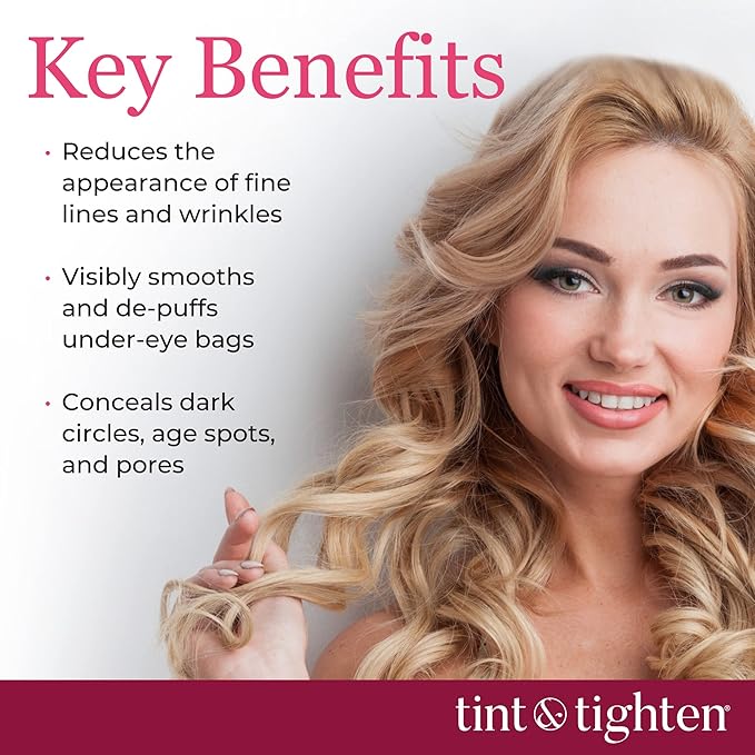 Tint and Tighten Color Smoothing Eye Cream for Wrinkles – Anti Aging Cream Visibly Reduces Under Eye Wrinkles – Eye Cream for Dark Circles and Puffiness – Instant Eye Bag Remover-VivaGrace Women