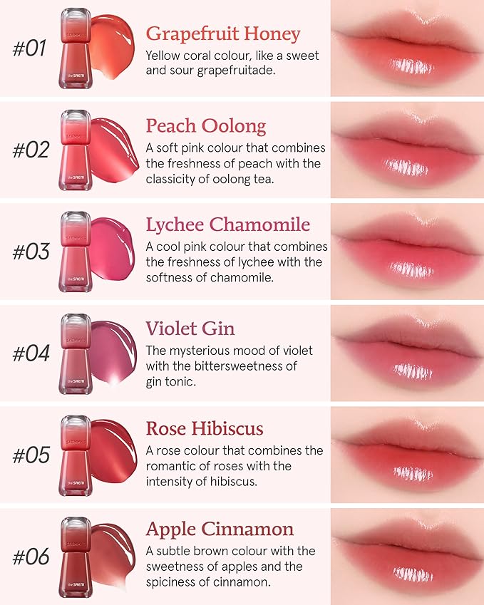 THESAEM Saemmy's Ade Shot Tint (02, 05) - Korean Lip Titnt, Water Gel Lip Stain with Plump Glowy Moisturizing Finish, Buildable Radiant Gloss, Long-Lasting Comfort, 0.1 fl.oz.-VivaGrace Women