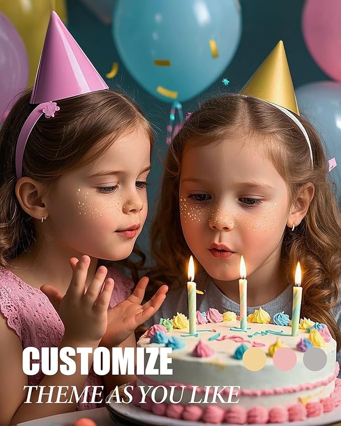 Glitter Freckles, Gold Freckles Temporary Face Tattoos, Body Face Glitter for Women Girls, Country Concerts Singer Festival Rave Accessories (Gold - 10 pcs)-VivaGrace Women