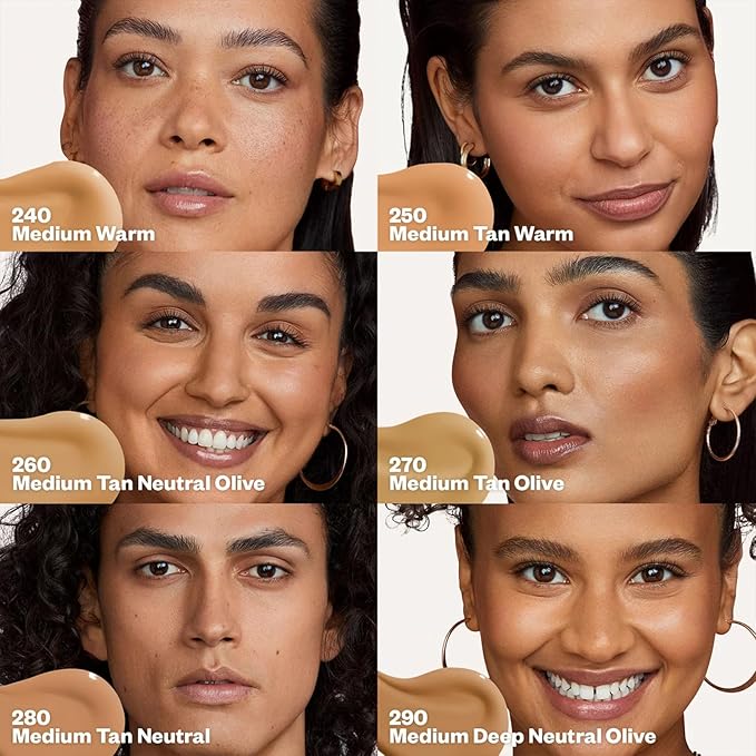 Kosas Revealer Skin-Improving Foundation with SPF 25 Protection - Hydrate, Brighten, Soothe, Plump, Protect Skin - Smoothing Texture, Natural Finish and Clean Formula - Medium Tan Warm 250-VivaGrace Women