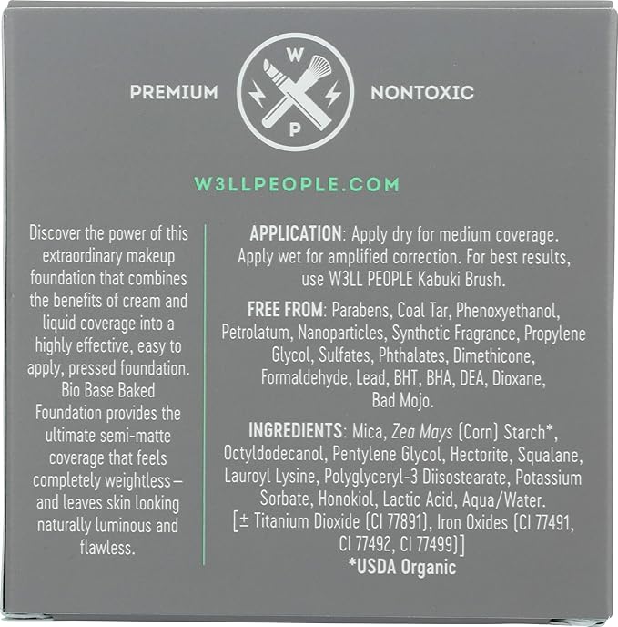 Well People Bio Powder Foundation, Lightweight & Hydrating Foundation For Perfecting & Smoothing Skin, Semi-Matte Finish, Vegan & Cruelty-free, 6N-VivaGrace Women
