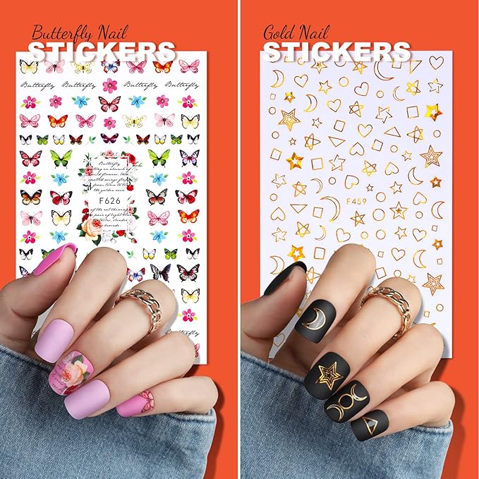 Teenitor Short Square Press On Nails Set, 12 Colors Short Fake Nails With Glue, 12 Sizes Glue On Nails