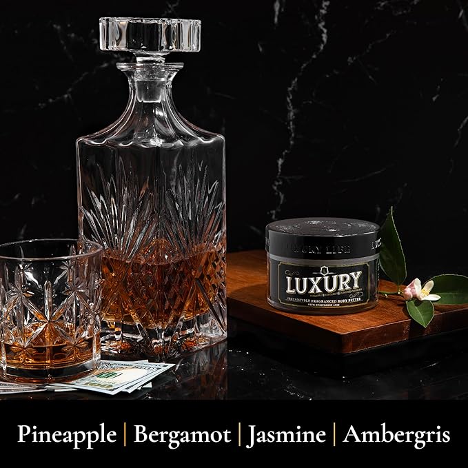 LUXURY LIFE BUTTER - Irresistibly Scented Body Butter with Hyaluronic Acid for Ultimate Moisture. Hydrates for a Non-Greasy Glamorous Glow (Presidential, Fresh Attraction, Luxury 5 oz)-VivaGrace Women