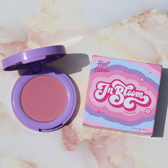 Half Caked In Bloom Powder Blush | vegan & cruelty-free, fragrance-free, highly pigmented, primer-infused | 3.8g (Bunny)-VivaGrace Women