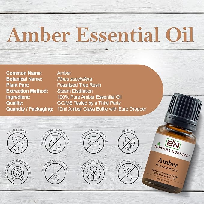 Amber Essential Oil 100% Pure Premium Therapeutic Grade, Undiluted-VivaGrace Women