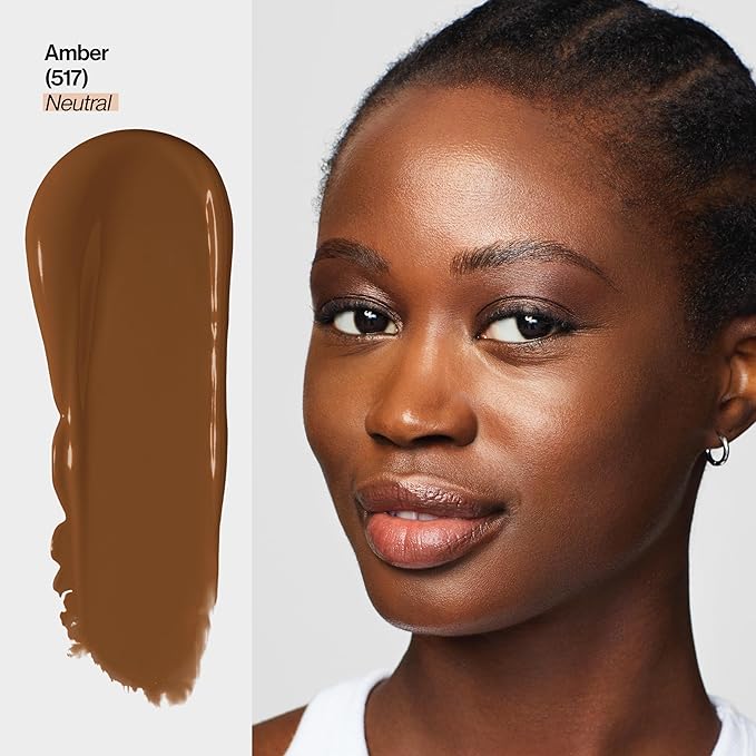 Revlon Illuminance Tinted Serum, Triple Hyaluronic Acid, Evens Out Skin Tone Over Time and Hydrates All Day, SPF 15, 517 Amber, 0.94 fl oz.-VivaGrace Women