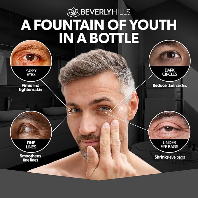 Beverly Hills Mens Instant Facelift and Eye Serum Treatment for Dark Circles, Puffy Eyes, and Wrinkles-VivaGrace Women