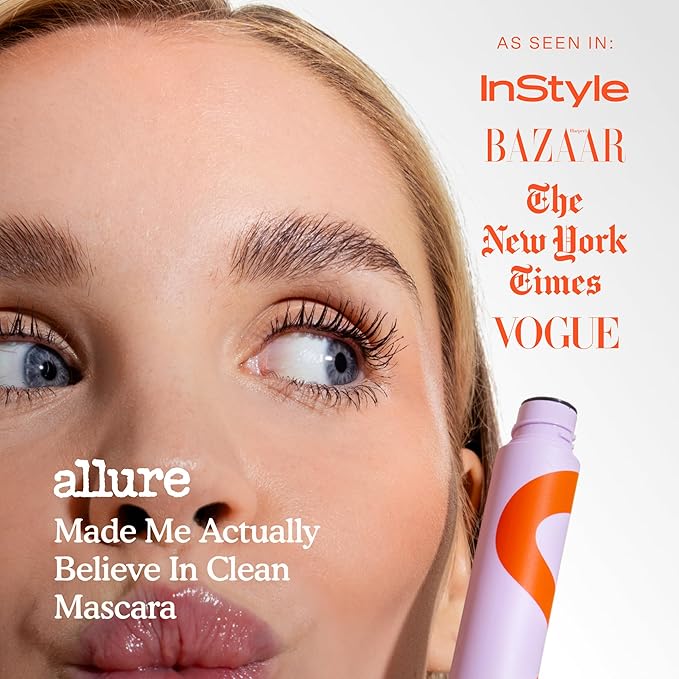 Tower 28 MakeWaves Mascara - Volumizing and Lash Lengthening Water-Resistant Mascara - No Clumping or Flaking - for Sensitive Eyes – Drift Brown-VivaGrace Women