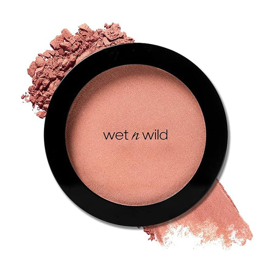 wet n wild Color Icon Blush, Effortless Glow & Seamless Blend infused with Luxuriously Smooth Jojoba Oil, Sheer Finish with a Matte Natural Glow, Cruelty-Free & Vegan - Pearlescent Pink-VivaGrace Women