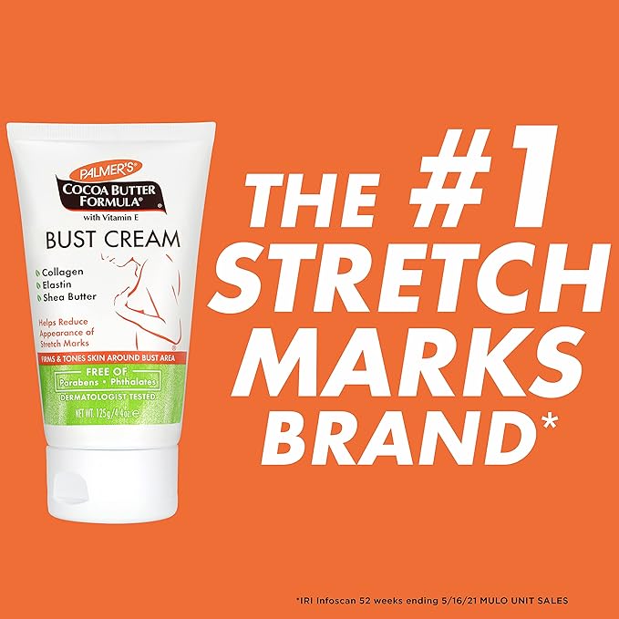 Palmer's Cocoa Butter Formula Bust Cream for Pregnancy Skin Care with Vitamin E, 4.4 oz. (Pack of 3)-VivaGrace Women