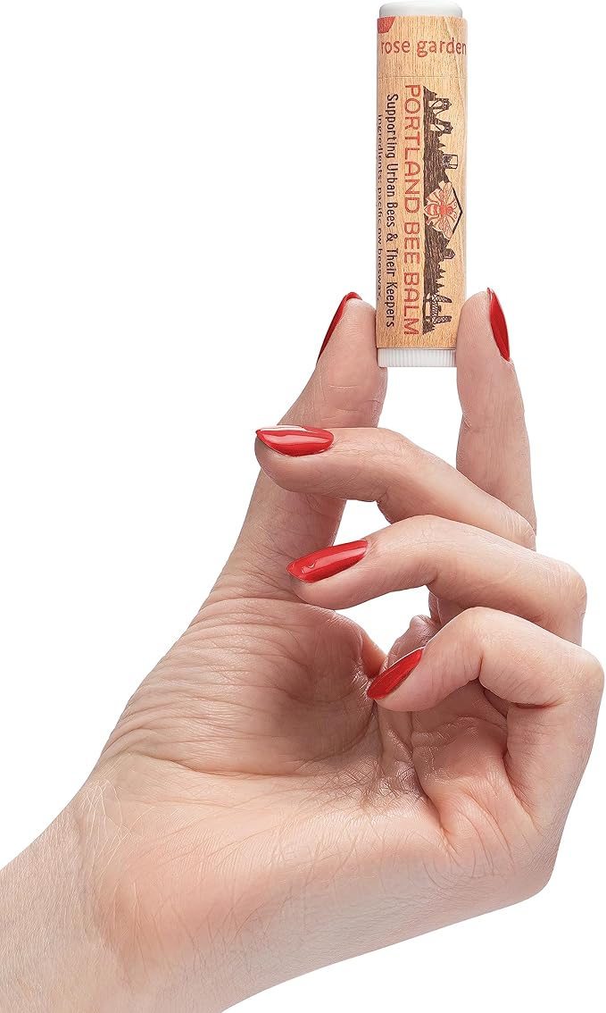 Portland Bee Balm All Natural Handmade Beeswax Based Lip Balm, Rose Garden Bulk 1 Count-VivaGrace Women