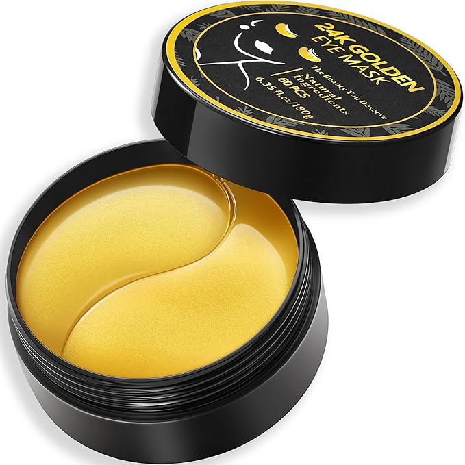 CCbeauty 24K Gold Under Eye Patches for Puffy Eyes, Dark Circles and Puffiness, Collagen Hydrating Mask Skincare, Gel Pads for Eye Bags and Wrinkles Under Eye Treatment,30pairs-VivaGrace Women
