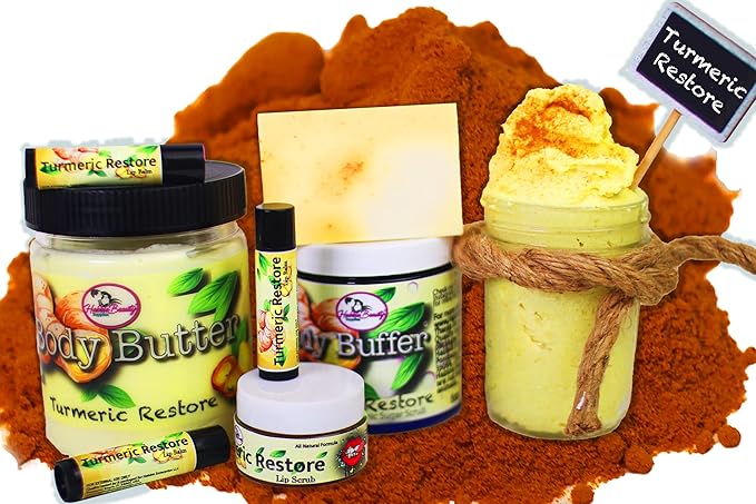 Turmeric Lip balm | Turmeric Restore | Natural Lip Balm | Organic Lip Balm | Natural Lip Balm | Lip Moisturizer | 100% Natural Ingredients | Habbie Beauty Supplies (6 Pack)-VivaGrace Women