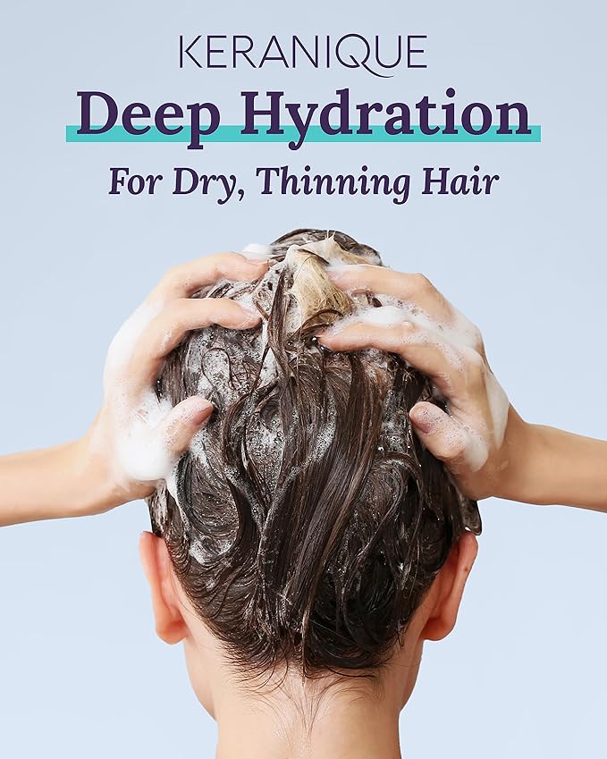 Keranique Hydrating Shampoo and Conditioner Set - Deep Hydration Hair Shampoo and Conditioner for Repairing Natural Moisture with Keratin - Sulfate-Free Intense Hydrator for Dry, Thin, Damaged Hair-VivaGrace Women