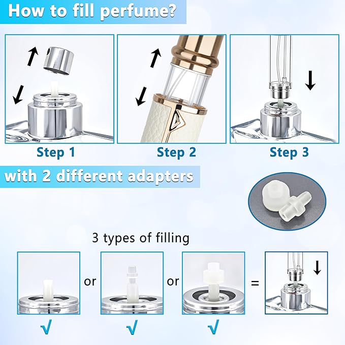 Refillable Travel Perfume Atomizer Bottle - 5ml Luxury Pocket Perfume Dispenser Pump, Travel Perfume Atomiser, Cologne Dispenser, Portable Size Sprayer Bottle for Traveling (Red)-VivaGrace Women