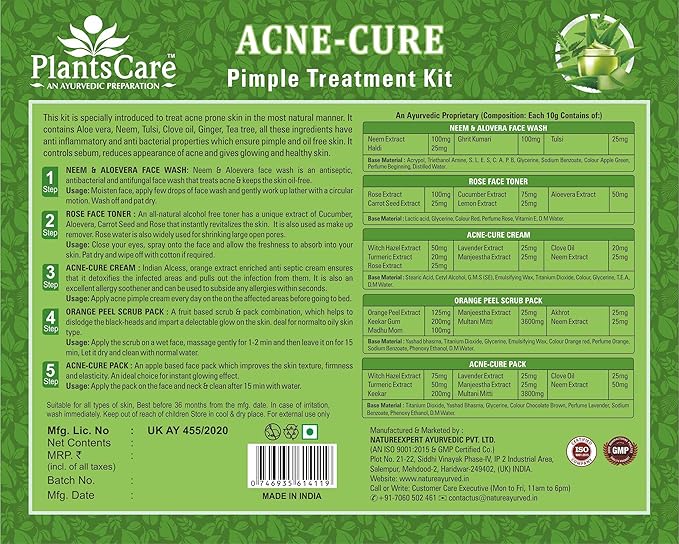 Plants Care Acne cure pimple treatment kit 140+165ml-VivaGrace Women