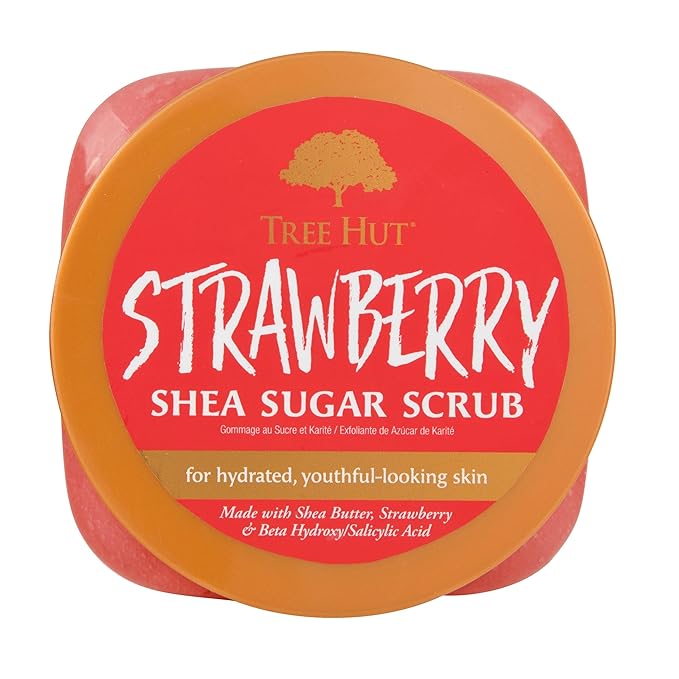 Tree Hut Shea Sugar Scrub - Strawberry - 18 oz - Exfoliating Body Scrub for Smooth, Glowing Skin - Made with Real Sugar and Shea Butter-VivaGrace Women