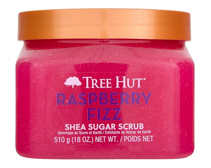 Tree Hut Raspberry Fizz Shea Sugar Scrub | Exfoliating Body Scrub Removes Dead, Dry Skin for a Soft & Hydrated Feel | Nourishing Essential Body Care | 18 fl oz.-VivaGrace Women