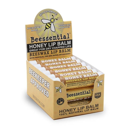 Beessential Natural Bulk Lip Balm, Honey, 18 Pack | For Men, Women, and Children. Great for Gifts, Showers, & More-VivaGrace Women