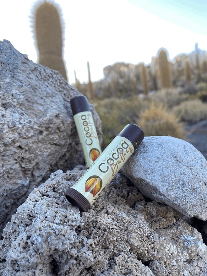 Moisturizing Lip Balm Cocoa Butter Box of 6, Moisturizing Hydrated Lips, Light Yellow, 0.13 Fl Oz, 1-VivaGrace Women