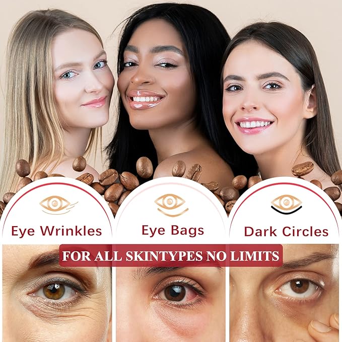 Eye Stick - Anti Wrinkle Eye Cream for Puffy Eyes, Dark Circles, Eye Bags, Crows Feet, Wrinkles,Reduces Wrinkles Saggy Skin Puffy Eyes (Caffeine)-VivaGrace Women