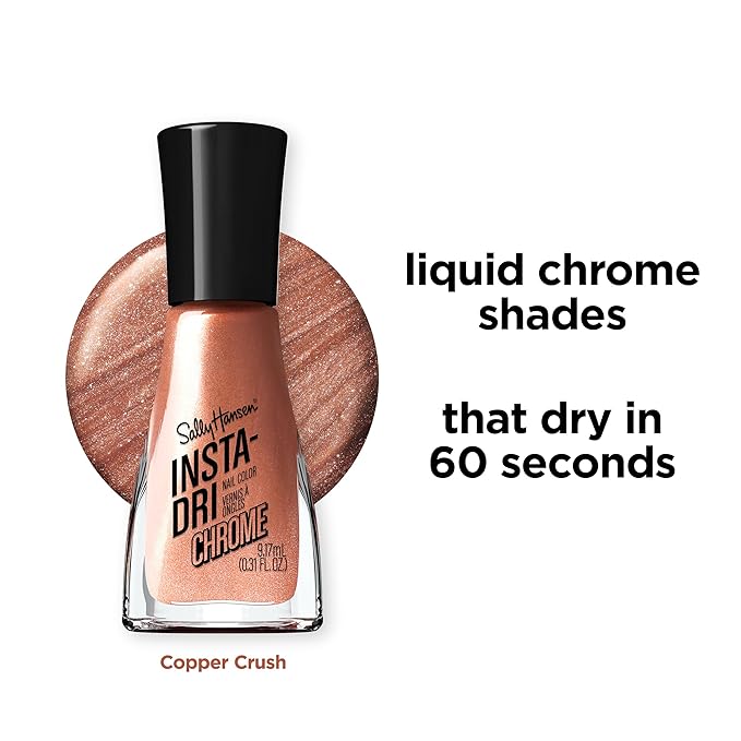 Sally Hansen Insta-Dri, Copper Crush, Quick Dry, Long Lasting, Opaque, Metallic Copper Nail Polish