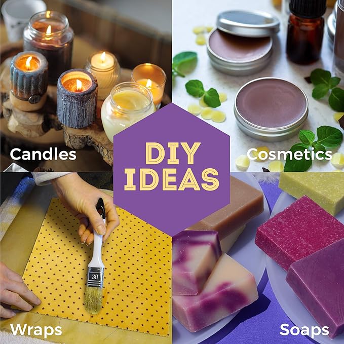 Trifecta Living Co.'s Beeswax Pellets - 100% Pure Bees Wax Perfect for DIY Candles, Skincare, and More! Discover The Creative Possibilities with Our Versatile, Pure Beeswax Pellets!-VivaGrace Women