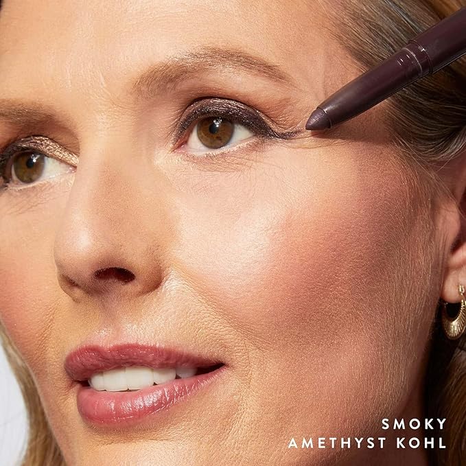 LAURA GELLER NEW YORK Kajal Longwear Kohl Eyeliner Pencil - Smoky Amethyst Kohl - Caffeine and Vitamin E - Smooth & Blendable Liner - Built-In Sharpener-VivaGrace Women