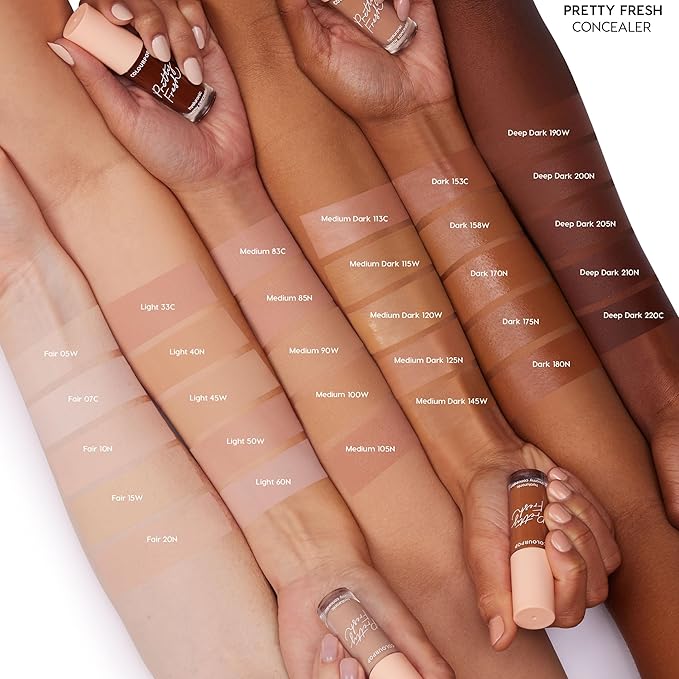 ColourPop Pretty Fresh Creamy Concealer - Full Coverage Concealer with a Natural Finish - Formulated with Hyaluronic Acid & Coconut Water for Instant Hydration - Deep Dark - 200N (0.3 oz)-VivaGrace Women