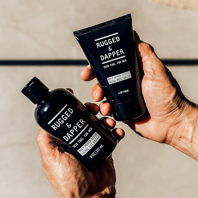 Daily Duo Skincare Set for Men | Includes Age + Damage Defense Moisturizer & Daily Power Scrub Face Wash-VivaGrace Women