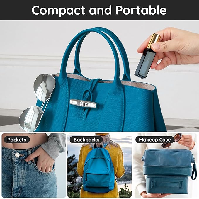 Segbeauty Atomizer Sprayer for Perfume, 10 Packs Glass Perfume Bottles Empty, 10ML Travel Refillable Perfume Bottle Portable Sprayer Atomizer Travel Accessory Toiletries Cosmetic Dispenser Bottle-VivaGrace Women