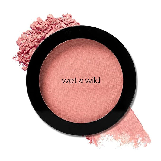wet n wild Color Icon Blush, Effortless Glow & Seamless Blend infused with Luxuriously Smooth Jojoba Oil, Sheer Finish with a Matte Natural Glow, Cruelty-Free & Vegan - Pinch Me Pink-VivaGrace Women
