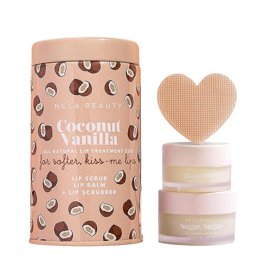 NCLA - Lip Care Set + Lip Scrubber | Clean, Natural, Non-Toxic Beauty (Coconut Vanilla)-VivaGrace Women