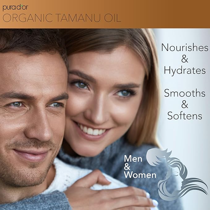 PURA D'OR 4 Oz Organic Tamanu Oil - USDA Certified 100% Pure & Natural Cold Pressed Carrier Oil, Premium Grade Moisturizer For Skin & Hair - Men & Women-VivaGrace Women