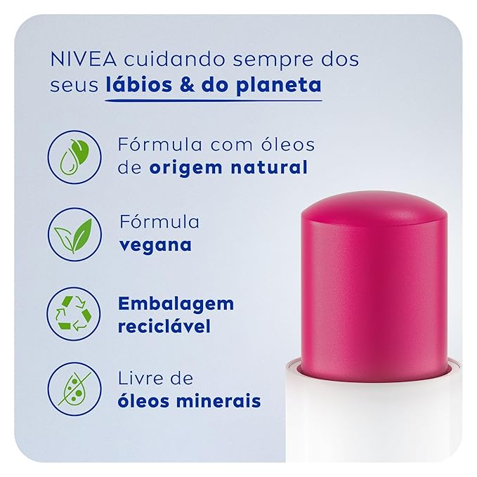 NIVEA Cherry Shine Lip Moisturizer Deep Hydration 4, 8g, Nivea, Cherry-VivaGrace Women