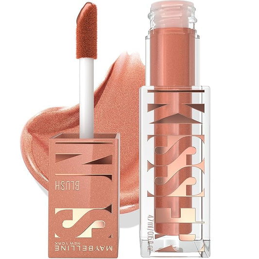 Maybelline Sunkisser Multi-Use Liquid Blush and Bronzer, Blendable, Longwear, Glowy Make Up, Shades On, 1 Count-VivaGrace Women