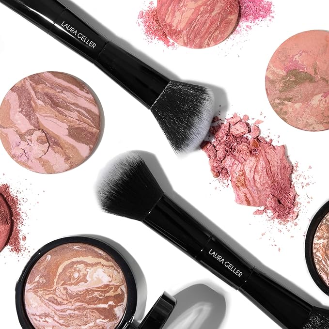 LAURA GELLER NEW YORK Dual-Ended Blush + Bronzer Brush - Blush Bronzer Contour Face Makeup Brush-VivaGrace Women