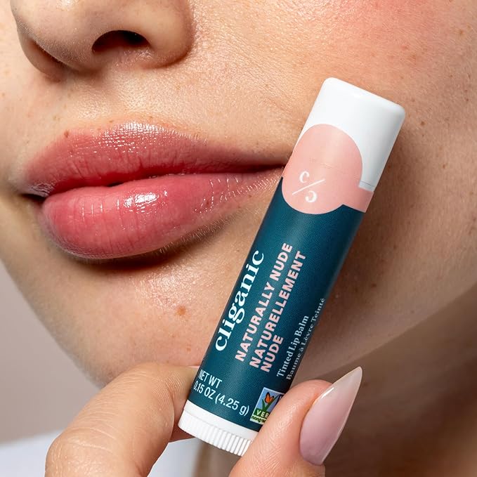 Cliganic Tinted Lip Balm - Non-GMO, 4 Colors - Enriched with Vitamin E, Cruelty Free (Packaging May Vary)-VivaGrace Women
