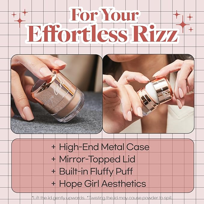 Hope Girl 3D Powder Blusher 0.17oz | Skin-Loving Korean Mini Blush for Cheeks and Eye Makeup w/Allantoin | K Beauty Cool Toned Vibrant Sunkissed Fine Powder Makeup Blush Cosmetics (#07 Dry Rose)-VivaGrace Women