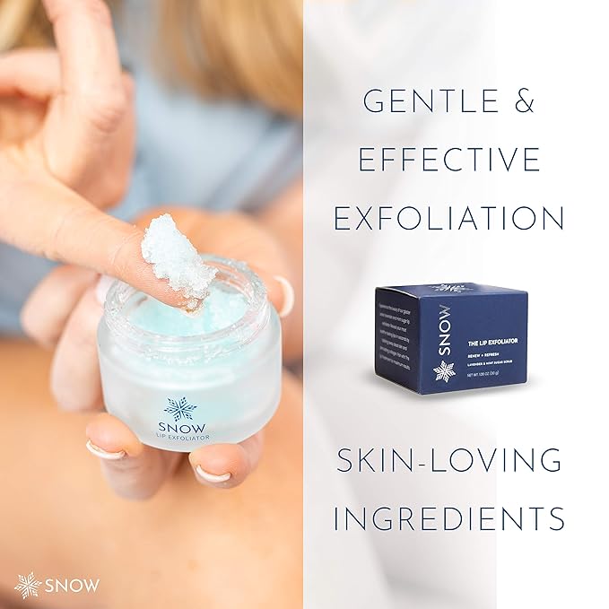 SNOW Lip Exfoliating Sugar Scrub - Lip Scrub Exfoliator for Plump & Soft Lips - Lip Care Product with Jojoba Oil - Moisturize Dry Lips - Lip Care Kit Essential - Lavender & Mint-VivaGrace Women